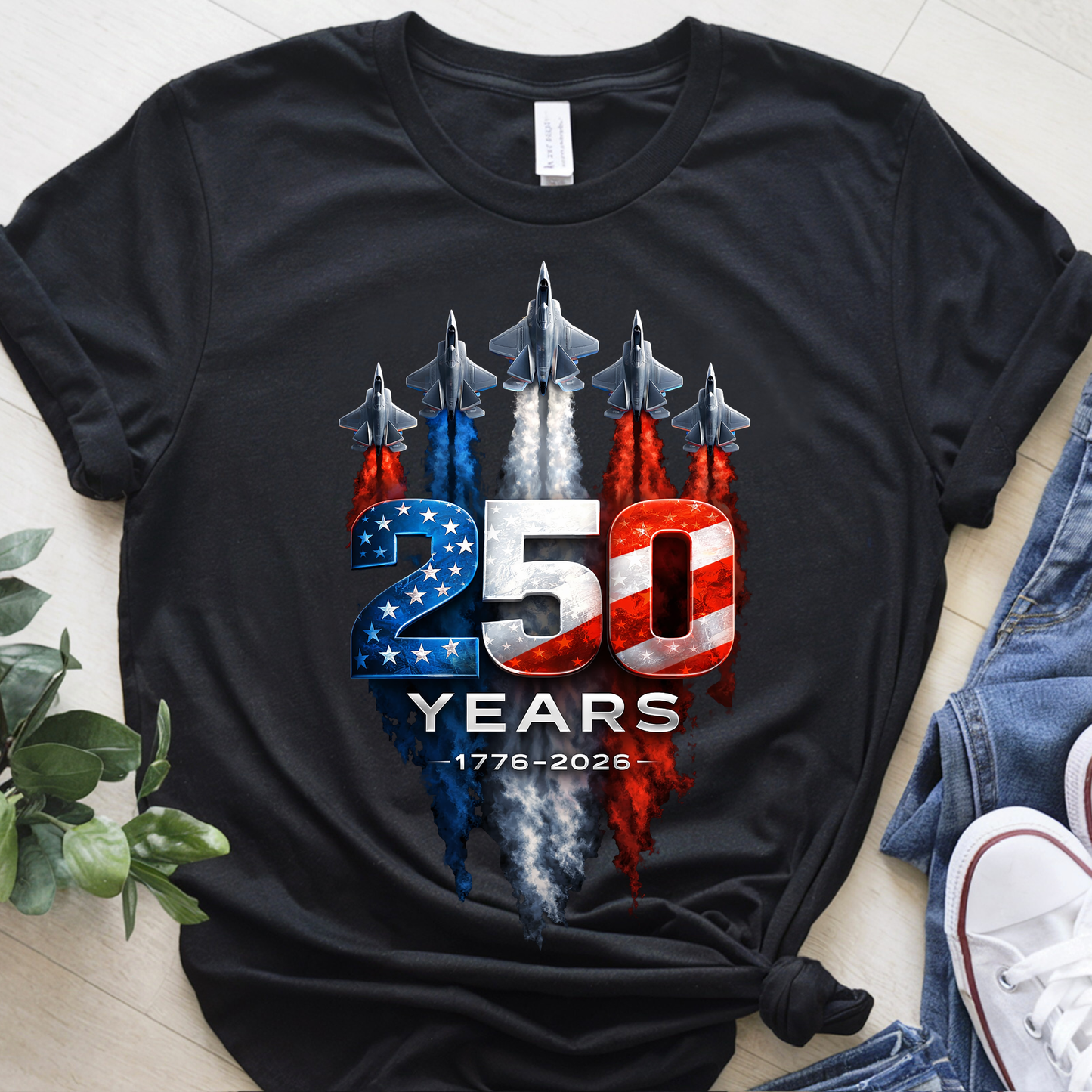 250 Year fighter jet Celebration T Shirt