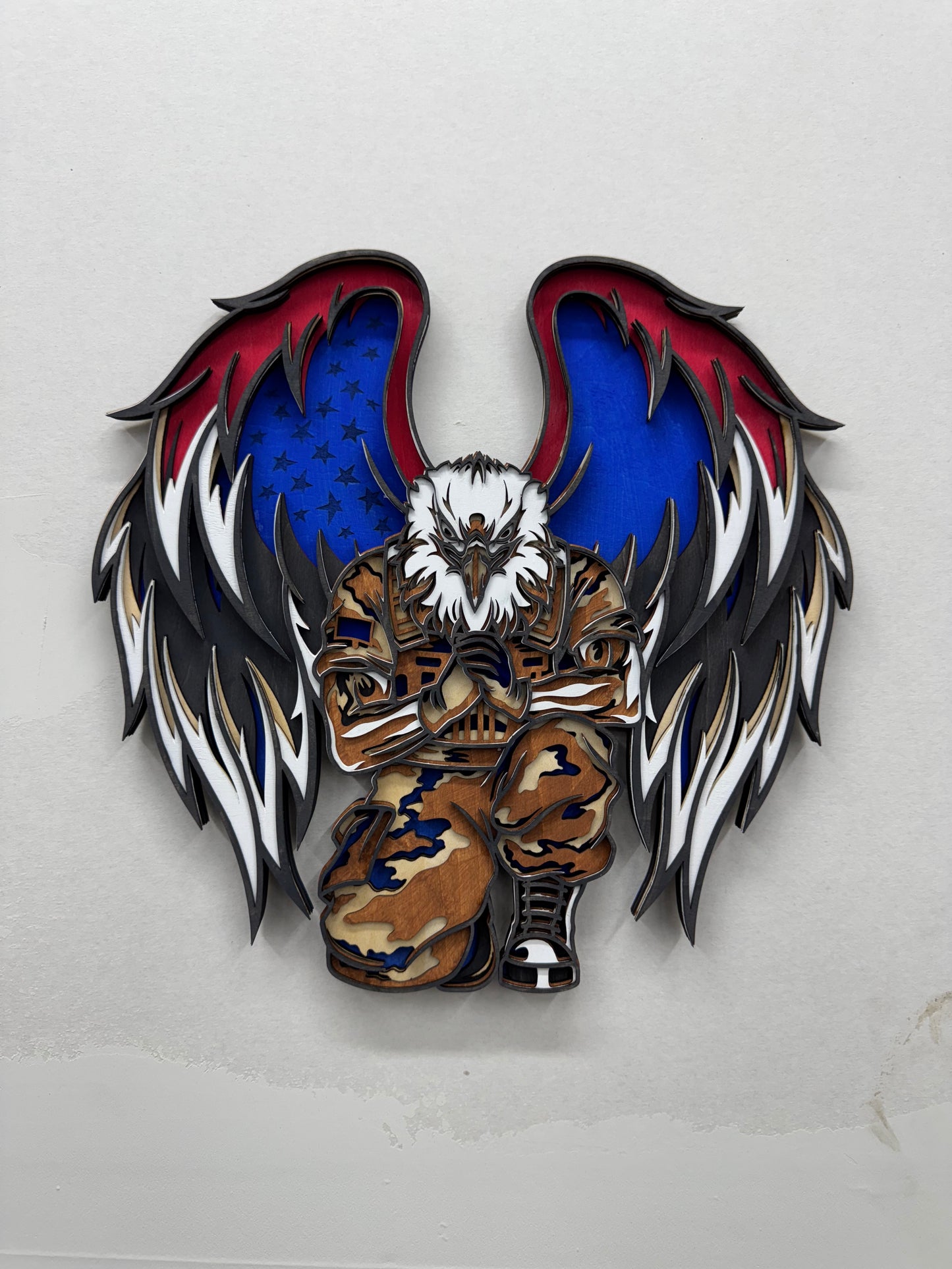 Eagle American Soldier Wall Decor