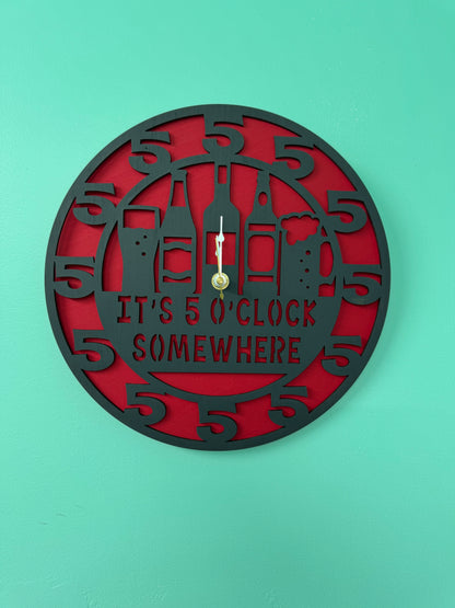 It's 5 o'clock somewhere bar clock