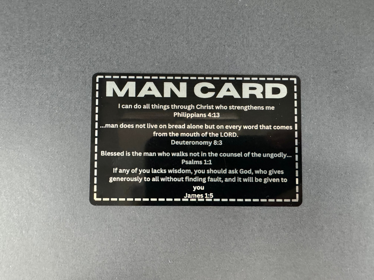 Metal 'Man Card' Wallet sized