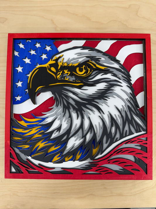 American Flag Eagle Wall Decor