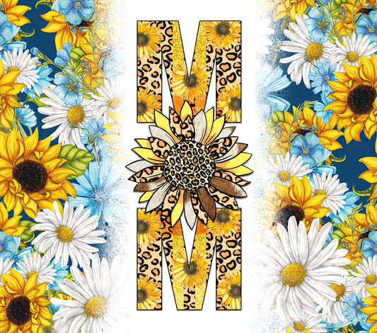 Leopard Sunflower MOM Tumbler